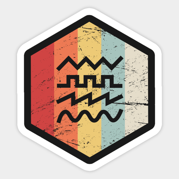 Retro 70s Synth Waveform Icon Sticker by MeatMan